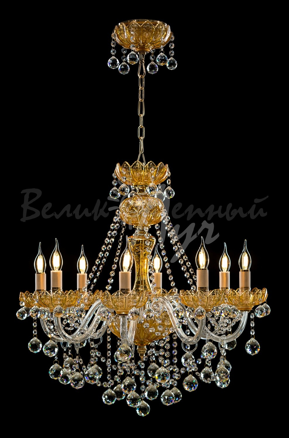 Люстра свеча L19597/8 G (gold)