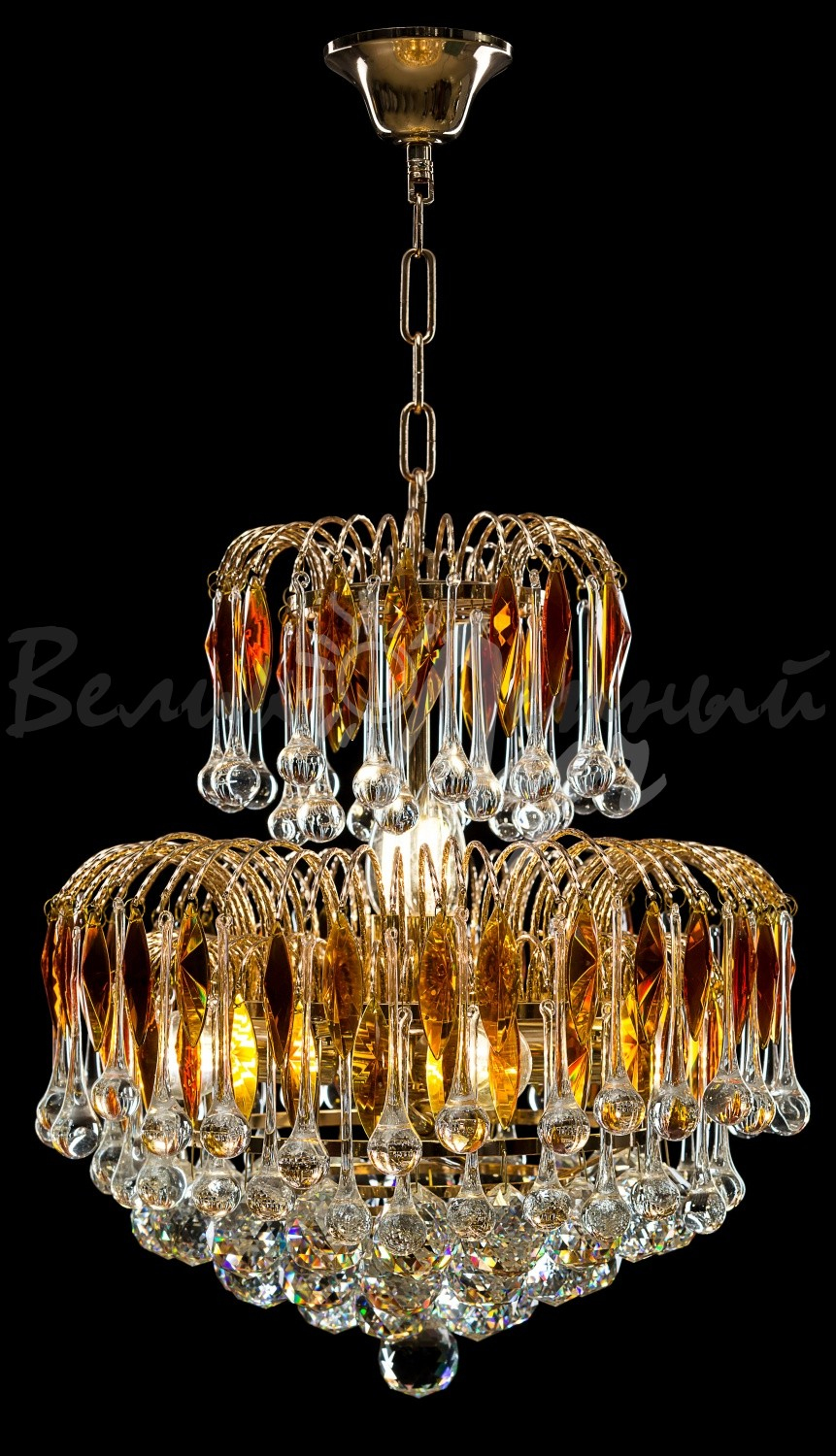 Кришталева люстра L5203/450*400/4+2+1 (FGD+BRN) Кришталева люстра L5203/450*400/4+2+1 (FGD+BRN)