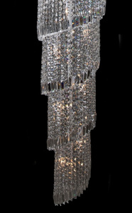 Кришталева люстра L201/600*2650/28 (WH+SILVER)(A+B)