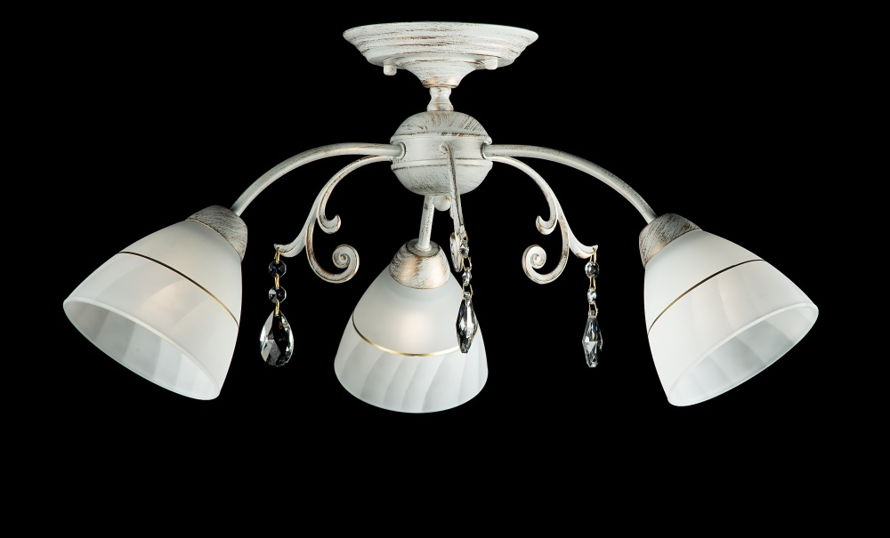 Люстра с плафонами L80085/3 (WT+GD) Люстра с плафонами L80085/3 (WT+GD)