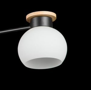 Люстра з плафонами  L9747B/3 (BLK+CR)