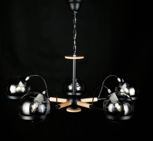 Люстра с плафонами  L9761B/5 (BLK)