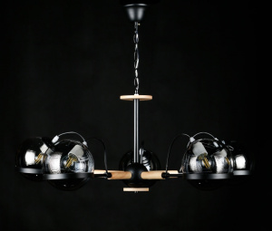 Люстра с плафонами  L9761B/5 (BLK)