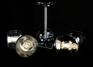Люстра з плафонами L9770B/5 (CR+BLK) Люстра з плафонами L9770B/5 (CR+BLK)