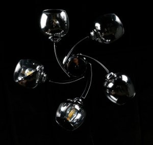 Люстра з плафонами L9770B/5 (CR+BLK) Люстра з плафонами L9770B/5 (CR+BLK)