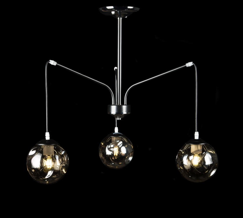 Люстра з плафонами L9752B/3 (BLK+CR) Люстра з плафонами L9752B/3 (BLK+CR)