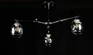 Люстра с плафонами L9806B/3 (CR+BLK) Люстра с плафонами L9806B/3 (CR+BLK)