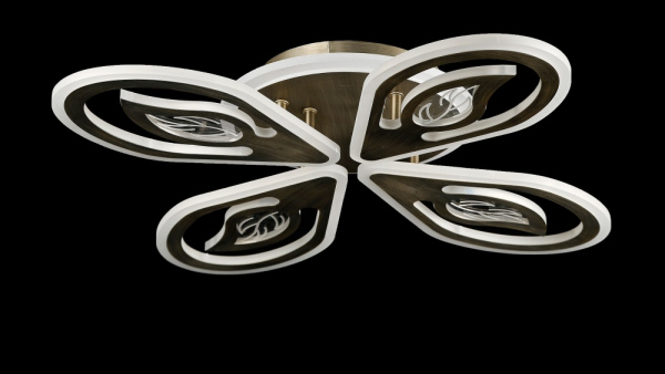 Світлодіодна люстра LK29010/4+1 LED (brush brass)