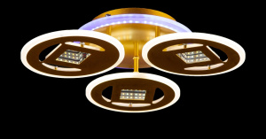 Светодиодная люстра LK29036/3+1 LED (RED+CHAMPANE)