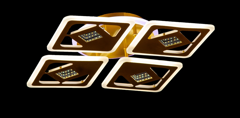 Светодиодная люстра LK29038/4+1 LED (RED+CHAMPANE)