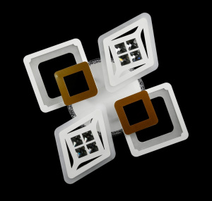 Светодиодная люстра LK29046/2+2+1 LED (RED+CHAMPANE+WT)