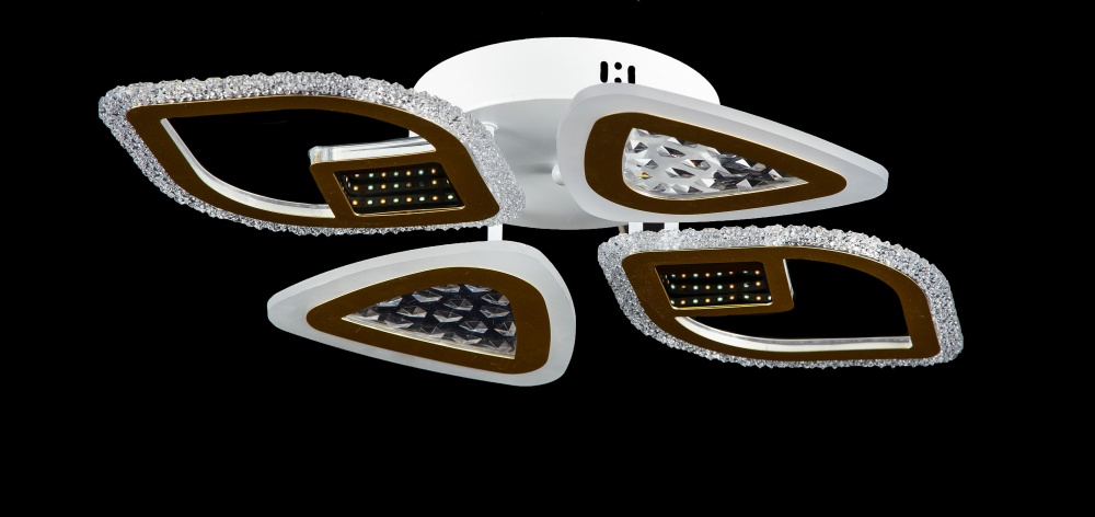 Світлодіодна люстра LK39866/2+2J LED (WT+CHAMPANE)