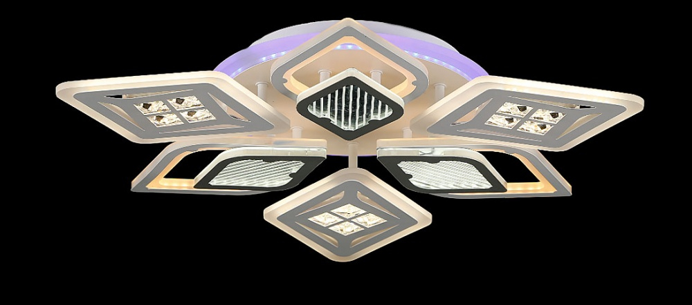 Світлодіодна люстра LK29052/3+3+1 LED (WT+GREY)