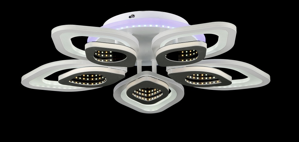 Світлодіодна люстра LK29055/5+1 LED (WT+GREY)