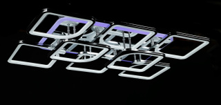 Світлодіодна люстра LK238/6+2 LED (chrome)
