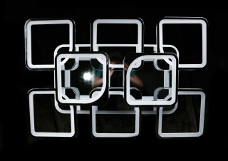 Світлодіодна люстра LK238/6+2 LED (chrome)
